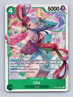 TCG One Piece Karte Uta OP13-023 ENG BISAI Carrying On His Will Super Rare