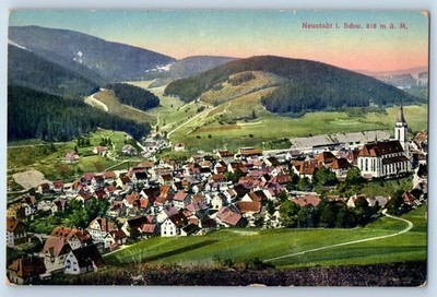Germany Postcard Aerial View of Neustadt i. Schw. (Black Forest) 1918