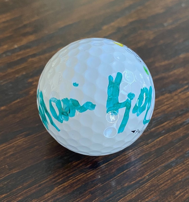 Maria Hjorth Hand~Signed Autographed Golf Ball LPGA Autograph "Player Used Ball"