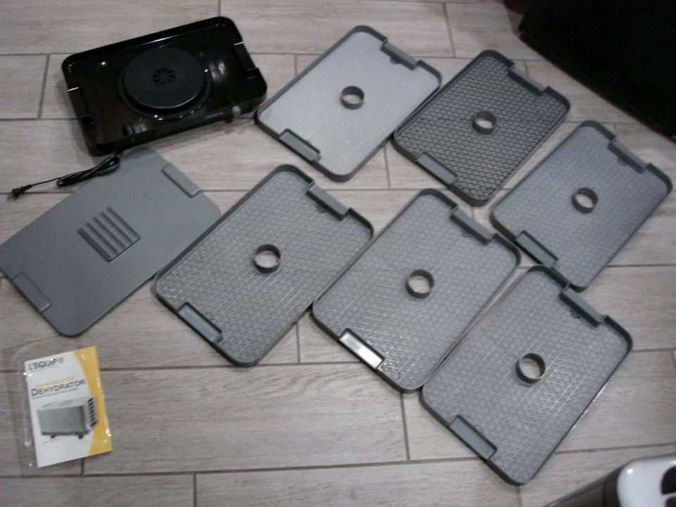 NOVO - L'Equip #528 desidratador 6 bandejas comida seca lanche frutas espasmódica cinza 550W - Imagem 4 de 4