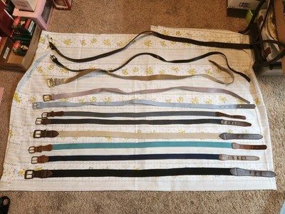 Vintage Belt Lot Used Job Lot Of 11