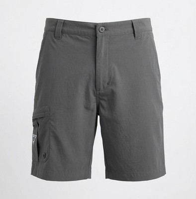 Columbia PFG Shorts Mens Sz 36 Gray Terminal Tackle Cargo Fishing OmniShield EUC