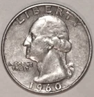 1960-D Washington Silver Quarter - Extra Fine - #3394EA