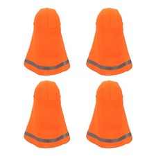 Hard Hat Sun Shade 4 Pcs Neck Shade Sun Protector for Outdoor Fluorescent Orange