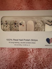 Color Street Tahiti Getaway Nail Strips Double-Ended Glossy Floral FDS462