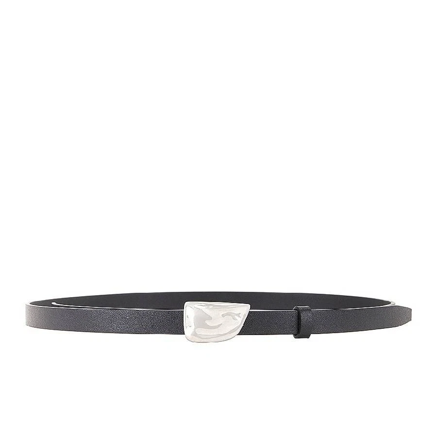 Burberry Black Leather Crystal-Trim Trench Buckle Belt (MEDIUM) Burberry Green Leather Trench Crystals Buckle Belt L  main image 2