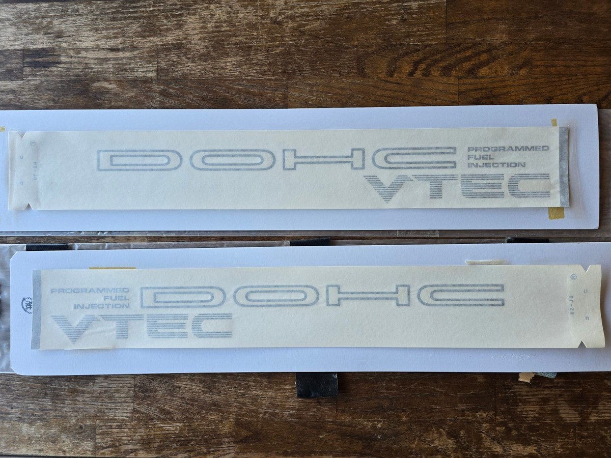 88-91 JDM OEM CRX DOHC VTEC PFI Door Decals 75772-SH2-J03ZB 75782