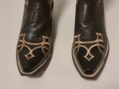 ARIAT NOVA SASSY Cowboy Boots Cocoa Brown Lizard Print 10011929 W 9.5 B Snip Toe - Picture 4 of 11