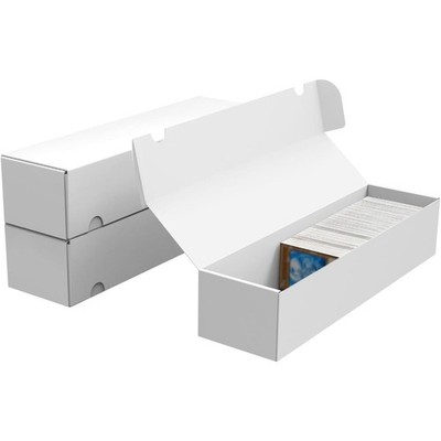 Trading Card Storage Box 3-Pack 1100 Count White Corrugated Cardboard Bulk
