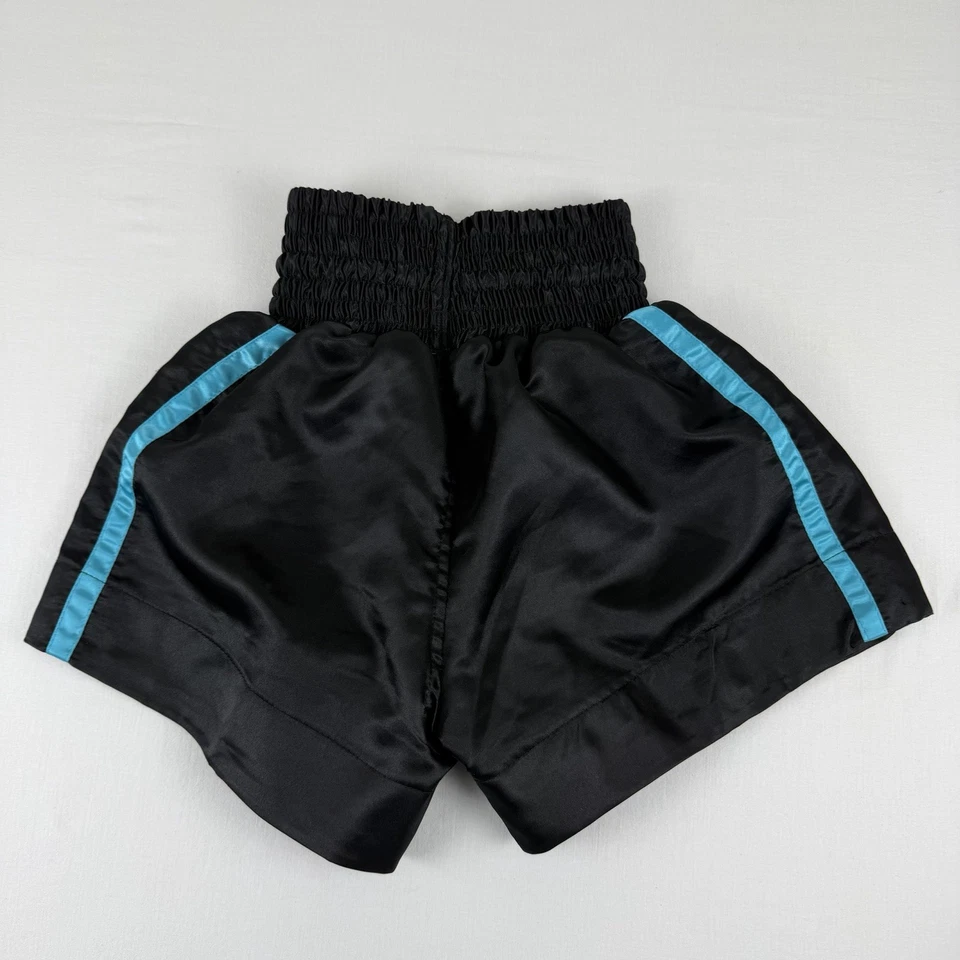 Revgear Unisex Muay Thai Shorts MMA Kickboxing, Black/Blue, Size Youth Small - Image 4 of 4