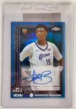 ACE BAILEY 2025 Topps Chrome Basketball ROOKIE/Auto True Blue /150 Utah Jazz
