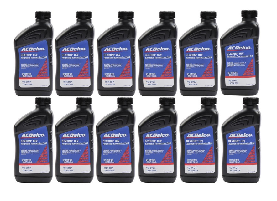 12 Quarts GM ACDelco Automatic Transmisison Fluid Dexron ULV 19352619 10-4107