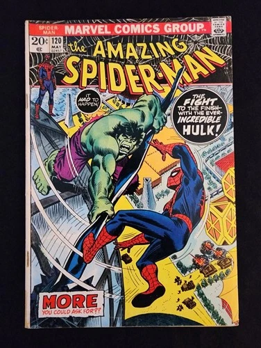 AMAZING SPIDER-MAN 120 - Marvel 1973 vs the HULK! John Romita Sr.