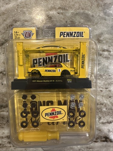 2024 M2 Machines Model Kit R64 Pennzoil 1971 Nissan Skyline GT-R Yellow ...
