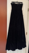 Scott McClintock Vintage Strapless Black Velvet Formal Dress Size 4