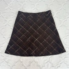 Old Navy Plaid Y2K Wool Blend Above Knee Skirt Size 1 Preppy Academia Schoolgirl