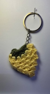 Pineapple Crochet Keychain Handmade Knit Bag Charm Cute Small Gift Accessory