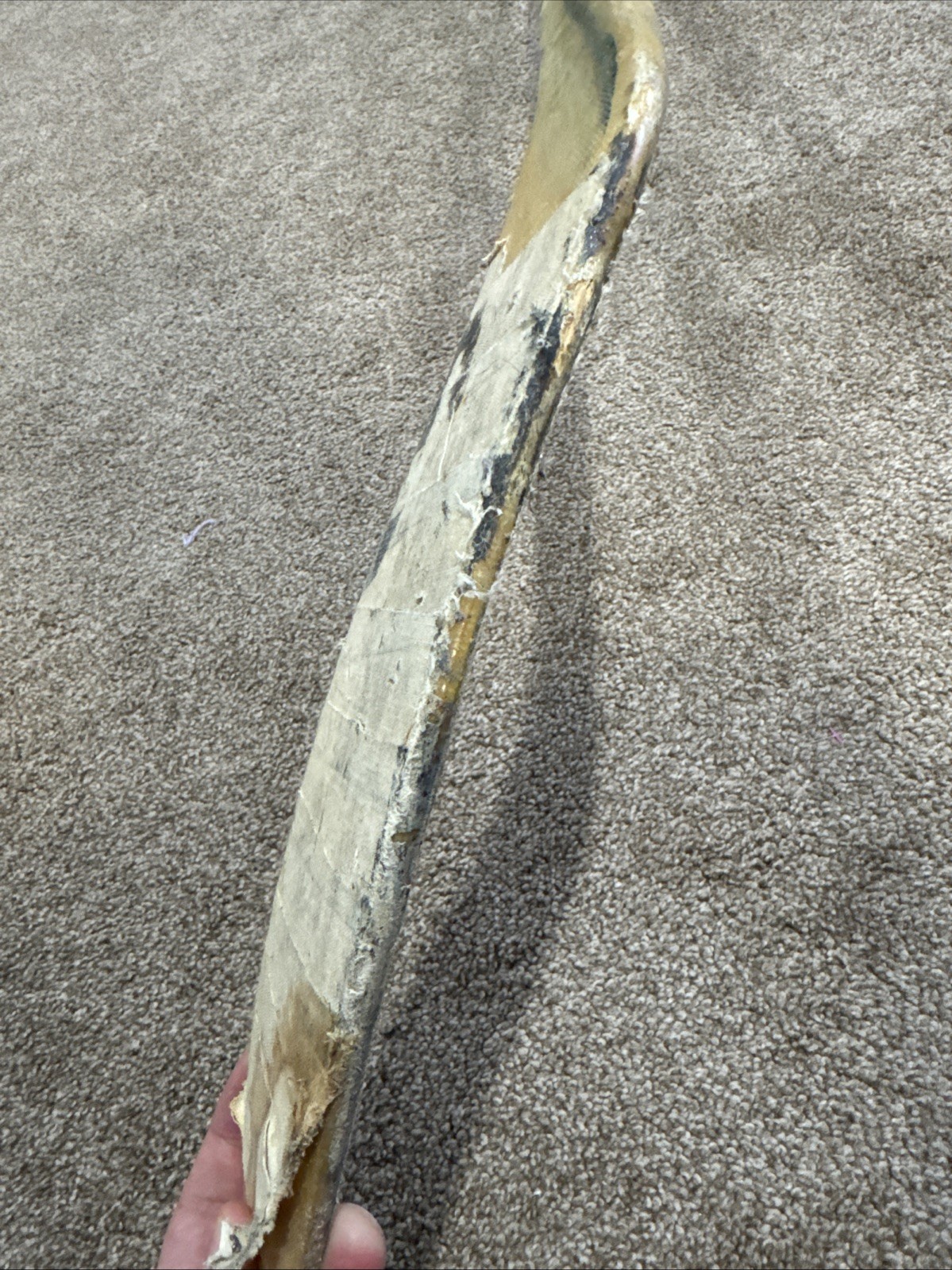 1980’s Game Used Marc Bergevin Chicago Blackhawks Canadien Wooden Hockey Stick