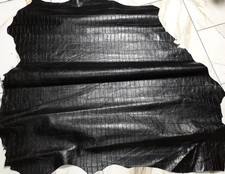 LEDER TIP 40592-LC,  Lederreste, 1 Lederhaut 0,8mm, schwarz nappa geprägt