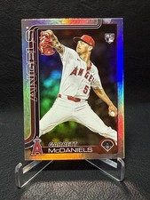 Garrett McDaniels 2025 Topps Update #US17 Rainbow Foil RC Los Angeles Angels