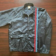 Vintage 70s Lion Racing Jacket Nylon Mens Med...