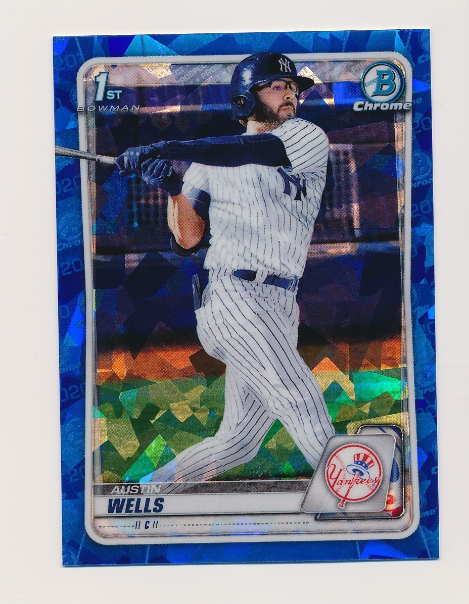 2020 Bowman Chrome Draft Sapphire Edition Austin Wells #BD-56 NY Yankees 1st