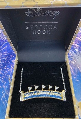 Disney World Marquee Rebecca Hook Pendent Necklace 925 Silver