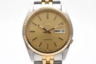SEIKO5 7S26-3110 Vintage Automatic Men's Watch Gold Dial Two Tone Day/Date 36mm