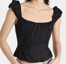 Lioness Black Cotton Bustier
