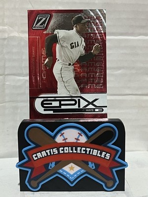 2005 Donruss Zenith #E-25 Willie Mays Epix Game Red #/150