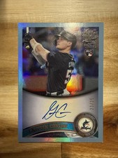 2025 Topps Archives #11FFA-GC Griffin Conine 2011 Style Auto RC Aqua Foil /25