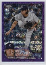 2023 Topps Chrome Purple Speckle Refractor 68/299 Gerrit Cole #213 11ff