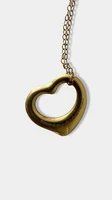 Tiffany & Co. Elsa Peretti Open Heart Necklace with Pendant 18k Yellow Gold