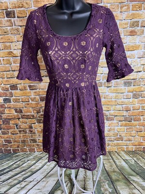 dark purple lace dress