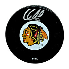 Corey Crawford Chicago Blackhawks Signed NHL Autograph Puck Silver Auto