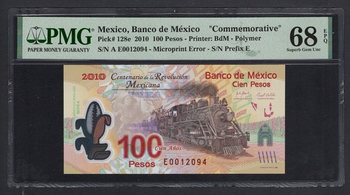 Mexico 100 Pesos 2010 P128e "Commemorative" Uncirculated Grade 68