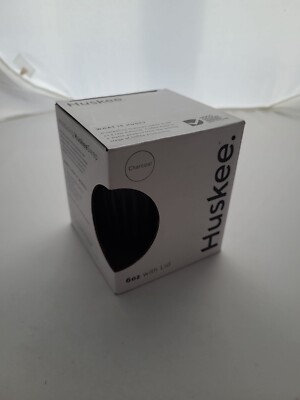 Huskee Tasse 6 flüssige Unzen schwarz - mit Universaldeckel - verpackt Huskee Swap
