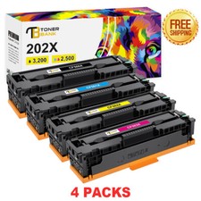 4PK CF500X Toner Compatible With HP 202X Color LaserJet Pro MFP M281fdn M254dn