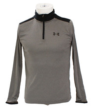 Under Armour Youth Boy's L Gray 1/4 Zip Shirt Long Sleeve Breathable