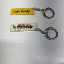 Vintage Wrigley’s Keychains Lot Of 2 Juicy Fruit and Spearmint Chewing Gum