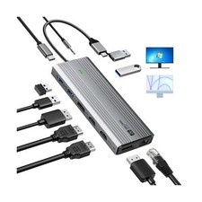 Displaylink Dock,Displaylink Docking Station Dual Monitor,10Gbps USB C Dockin...