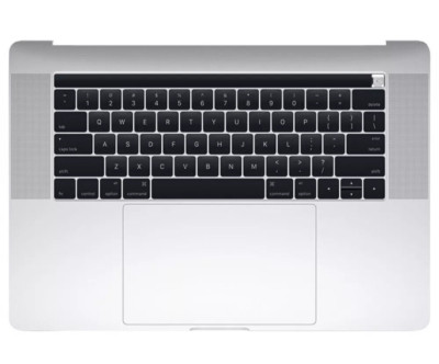 OEM MacBook Pro 15 2018 2019 A1990 Top Case Palmrest  Keyboard - Silver, Grade B