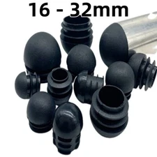 Ball Head End Caps Plastic Blanking Hole Plugs Bungs Pipe Tube Inserts 16 - 32mm
