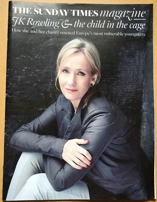 J K ROWLING-UK SunTimes Mag.1 day issue March'16+DAVID EAGLEMAN+V REDGRAVE++ Ex!