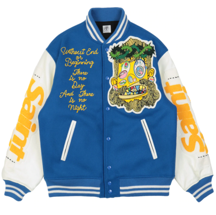 SAINT Mxxxxxx Michael Takashi Murakami Varsity Jacket SAINT Mxxxxxx Michael Takashi Murakami Varsity Jacket