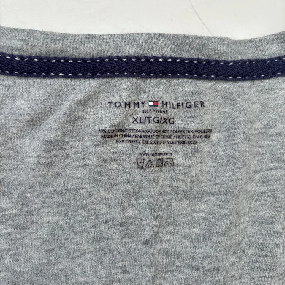 Tommy Hilfiger Mujer Ropa de Dormir Top XL Cuello Redondo Manga Larga Camiseta Logo Foto 3 de 4