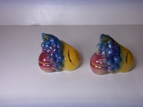 SHAWNEE POTTERY FRUIT DESIGN SALT & PEPPER SHAKERS