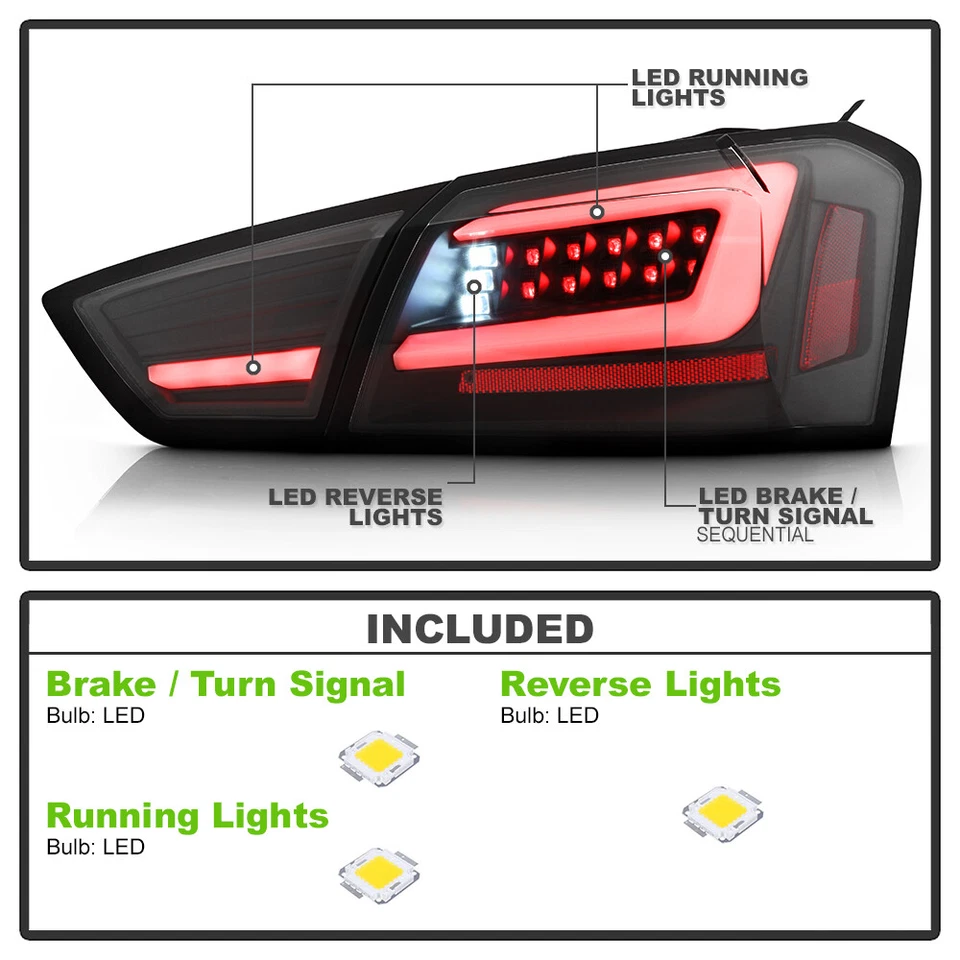 For 2014-2020 Chevy Impala Full LED Tail Lights w/ Sequential Signal Lamps Pair - Image 4 of 4