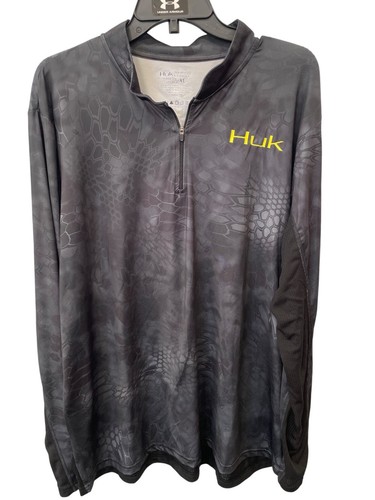 Huk Performance Fishing 1/4 Zip Pullover Kryptek Shirt Mens