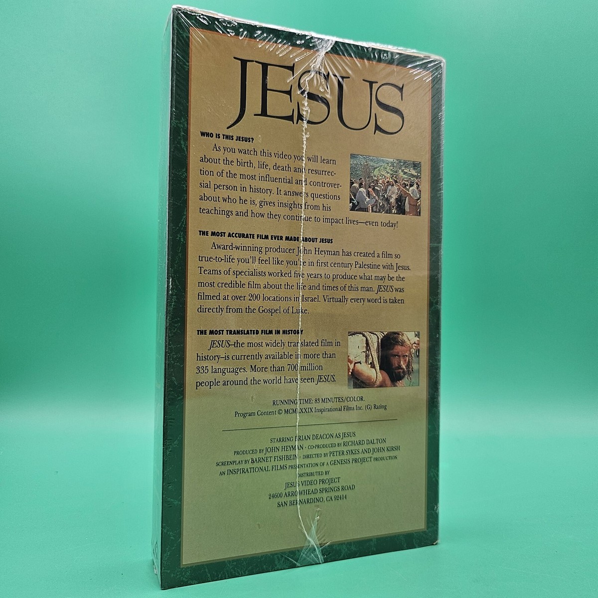 Jesus VHS by Jesus Video Project Vintage Movie Tape Religious